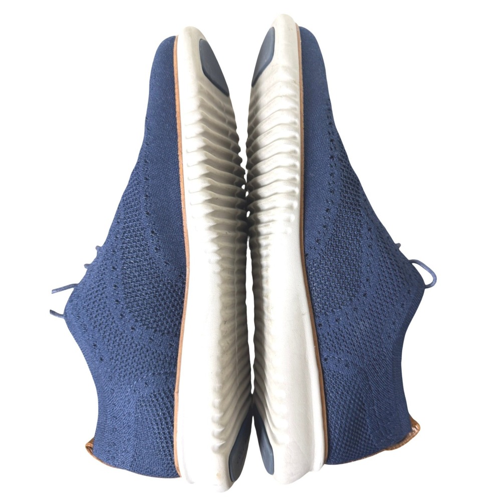 Cole Haan Zerogrand Oxford Mens 11.5 Blue Knit Wingtip Dress Sneakers C27569 - Picture 3 of 10